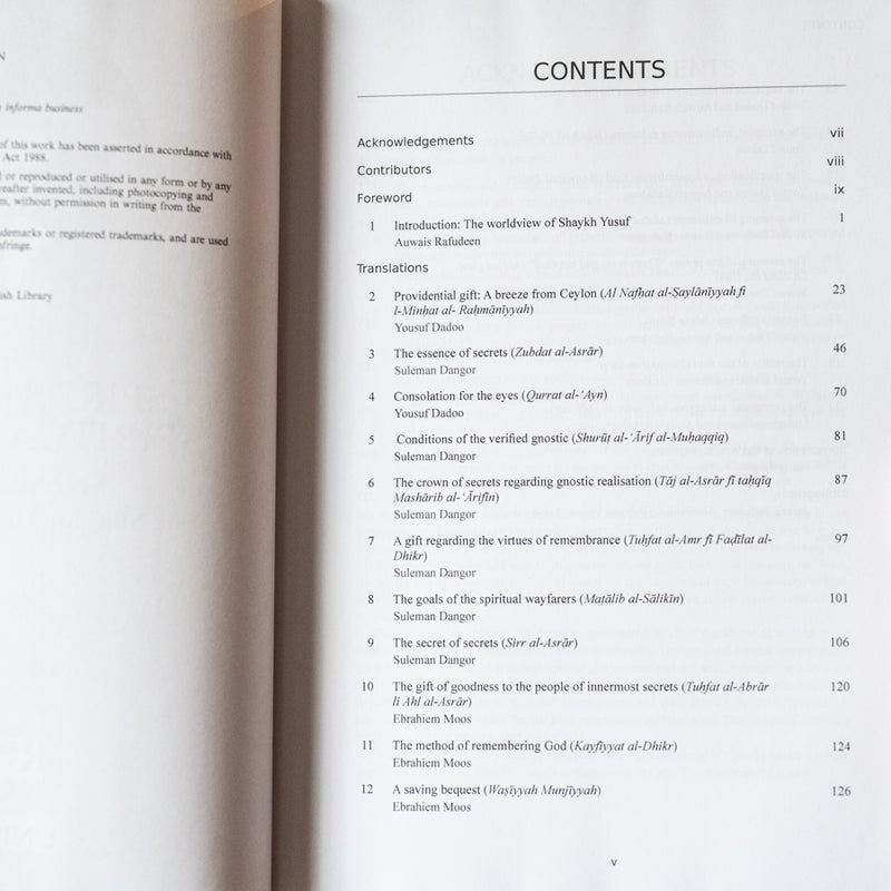 Spiritual Path, Spiritual Reality: Selected Writings of Shaykh Yusuf of Macassar