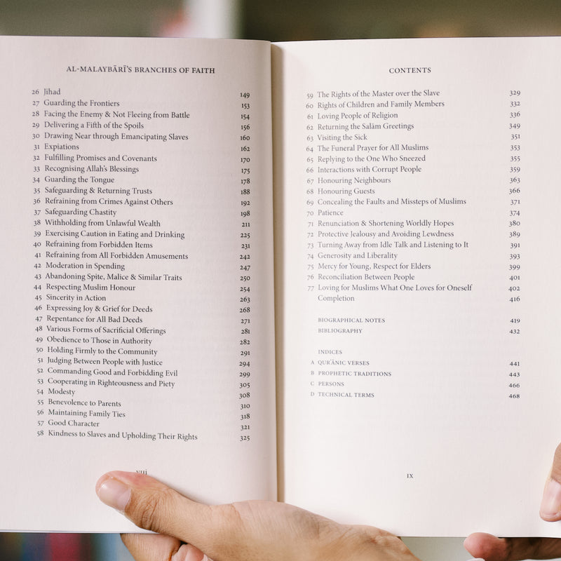 Al-Malaybari's Branches of Faith